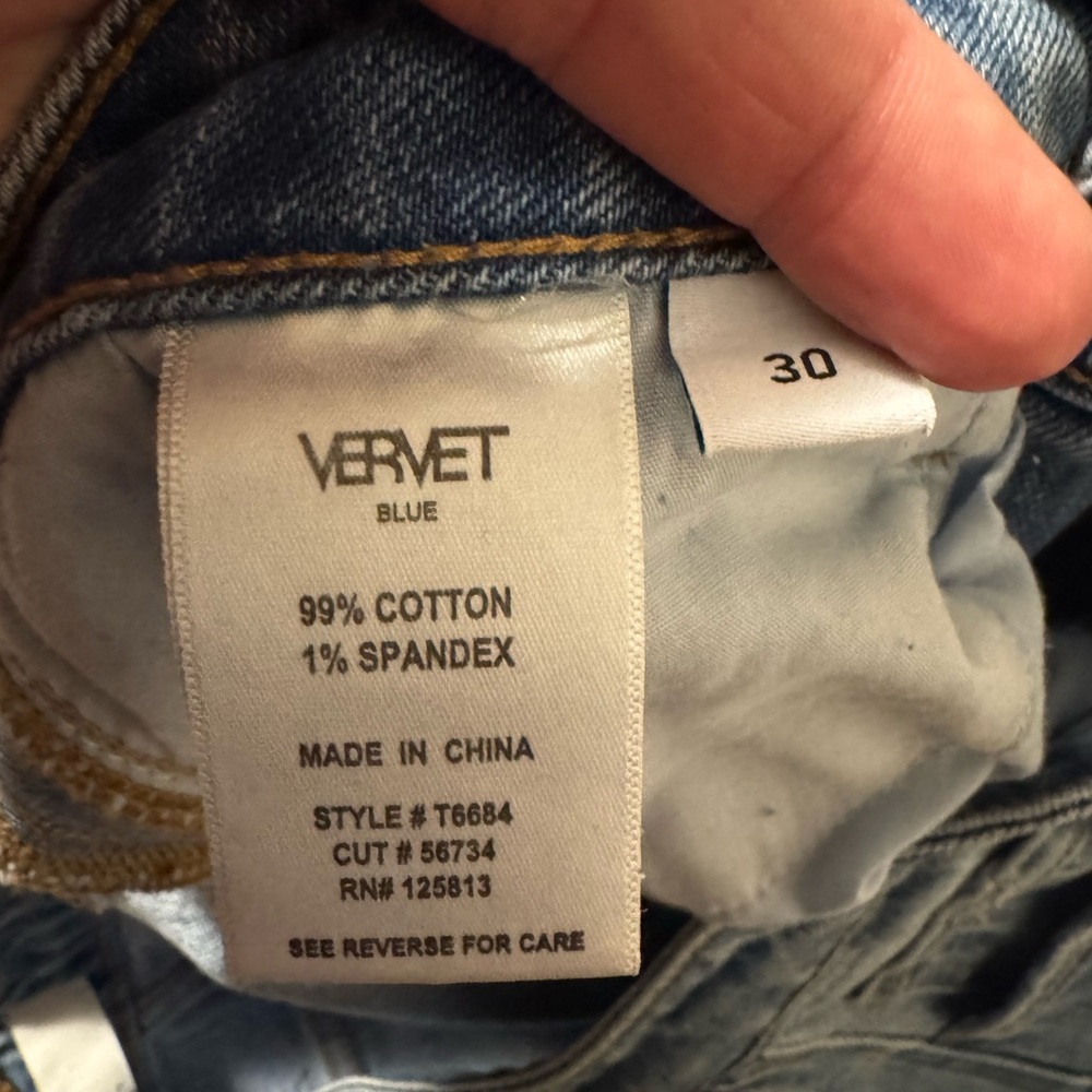 Wide Leg Blue Denim Jeans - Picture 4 of 4